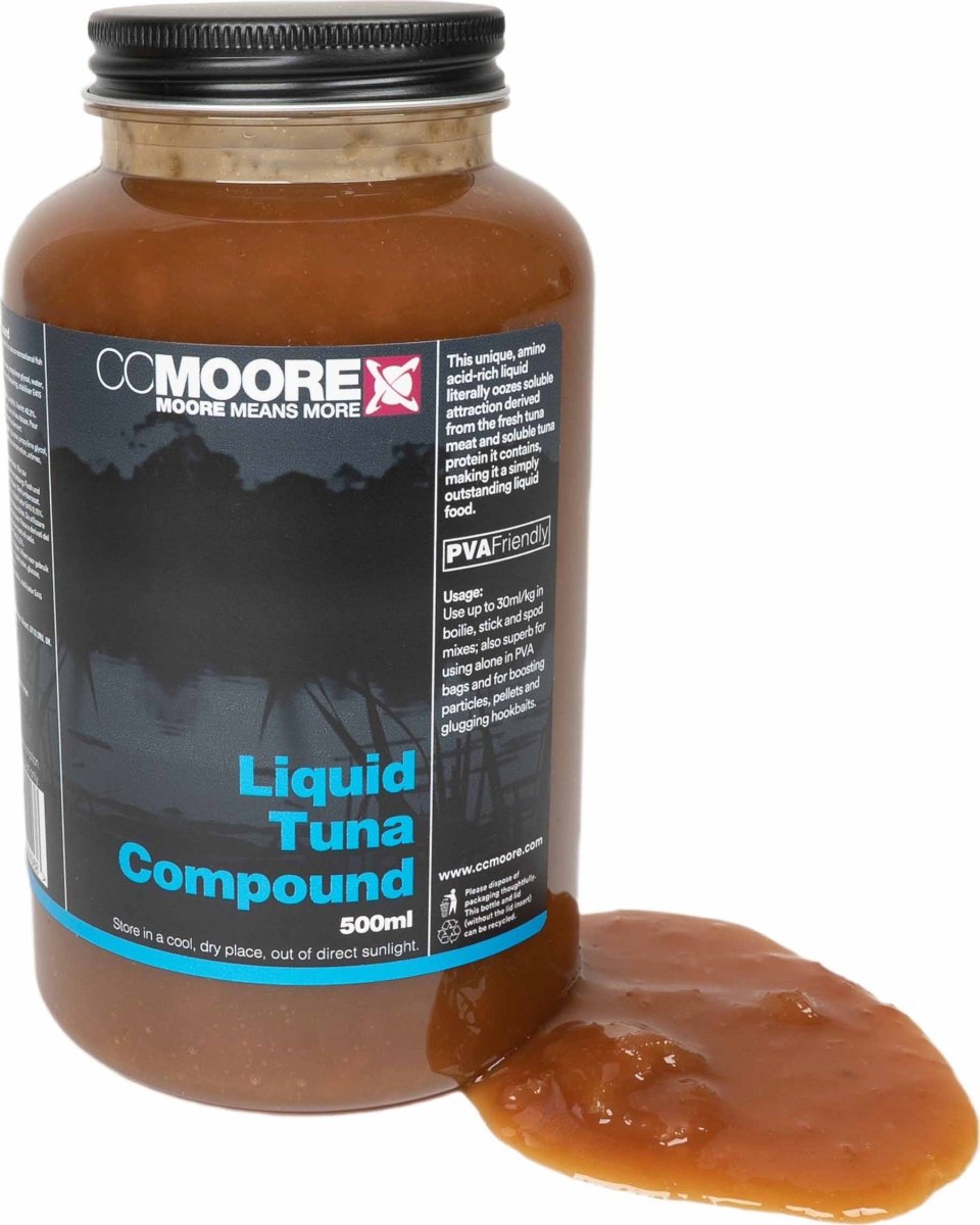 CC Moore Liquid Tuna Compound - 500ml - dé KarperCentrale CC Moore Liquid Tuna Compound - 500ml - dé KarperCentrale