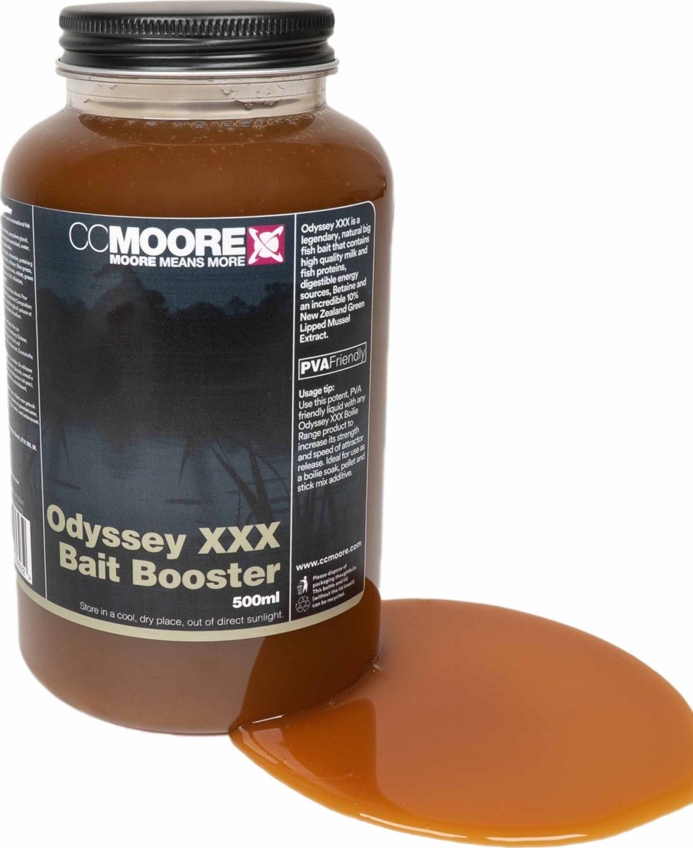 CC Moore Odyssey XXX Bait Booster - 500ml - dé KarperCentrale CC Moore Odyssey XXX Bait Booster - 500ml - dé KarperCentrale
