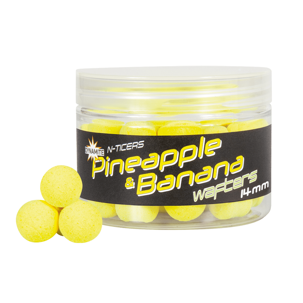 Dynamite Baits N - Ticer Wafters - 14mm - Pineapple & Banana - KarperCentrale Dynamite Baits N - Ticer Wafters - 14mm - Pineapple & Banana - KarperCentrale