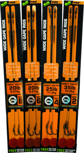 Fox Edges Wide Gape Camotex Semi Stiff Ready Rigs - dé KarperCentrale