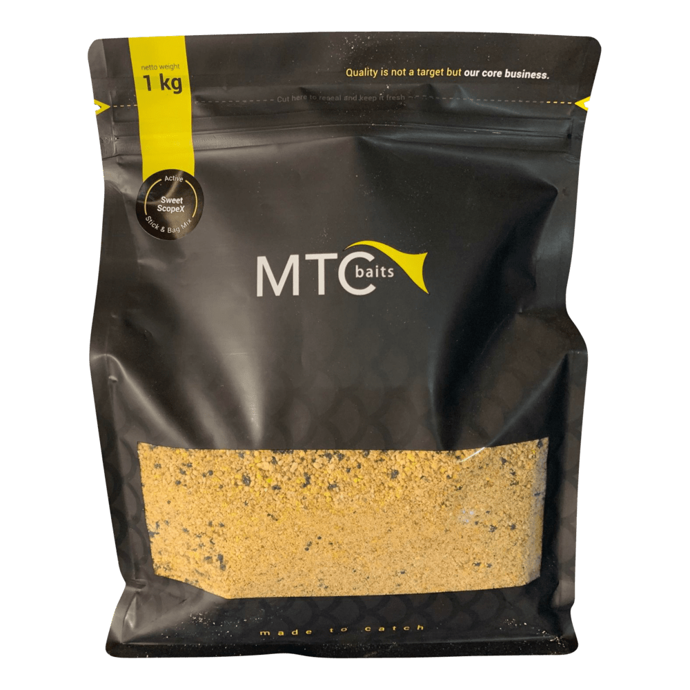 MTC Sweet ScopeX - Active Stick & Bag Mix - 1KG - dé KarperCentrale MTC Sweet ScopeX - Active Stick & Bag Mix - 1KG - dé KarperCentrale