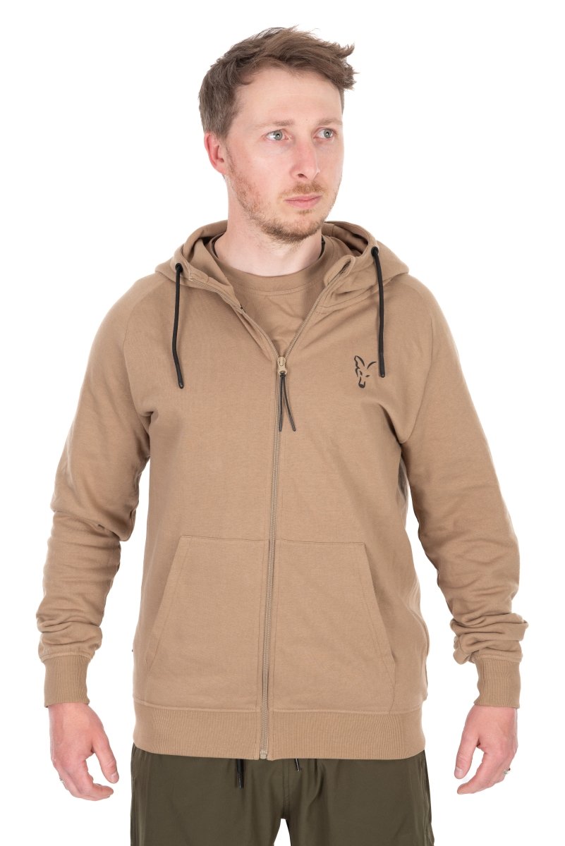 Fox Collection LW Zip Hoody Tan Ltd - dé KarperCentrale