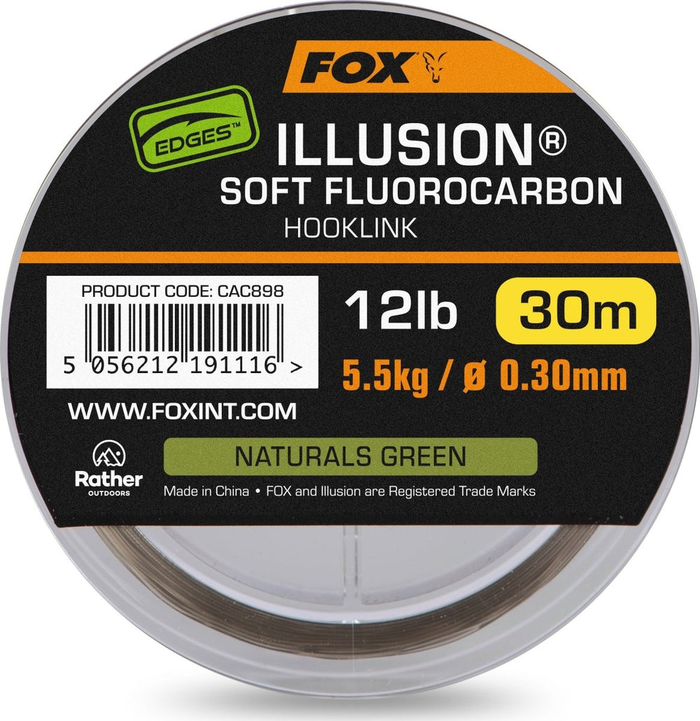 Fox Edges Illusion Soft Fluorocarbon Hooklink - dé KarperCentrale