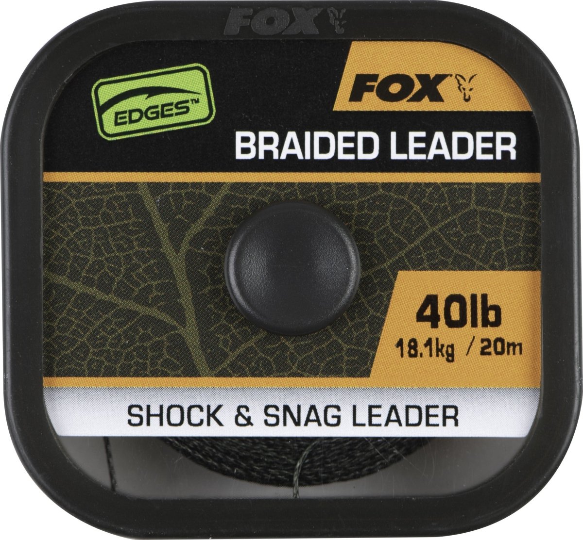 Fox Edges Naturals Braided Leader - 20m - Snag & shock leader - dé KarperCentrale