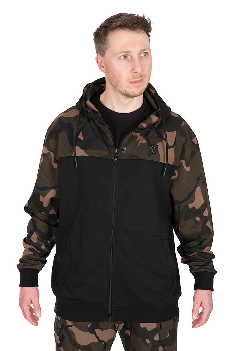 LW Black Camo Felpa con Cappuccio con Zip Divisa