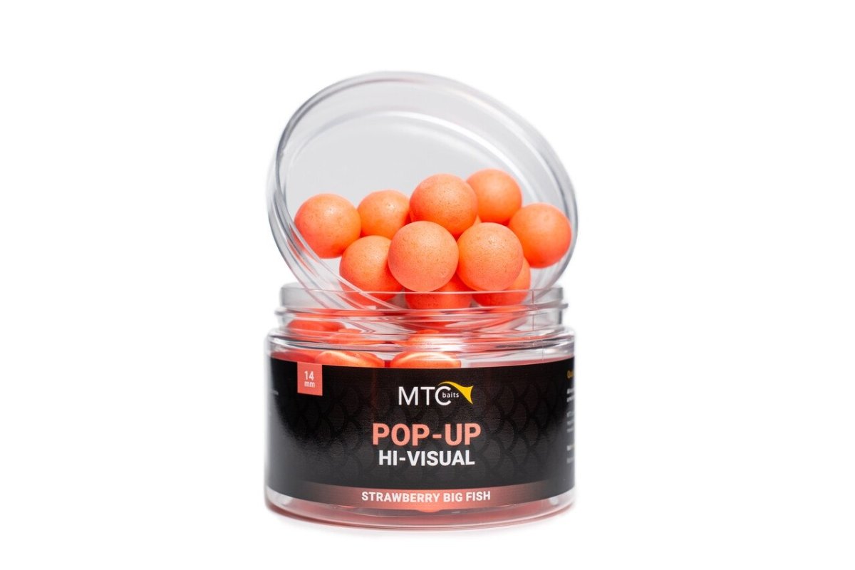 Strawberry Big Fish - Hi-Visual - Pop-ups - 14mm